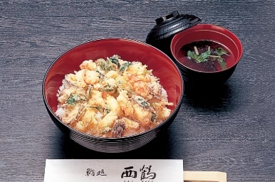 かき揚げ塩天丼の写真